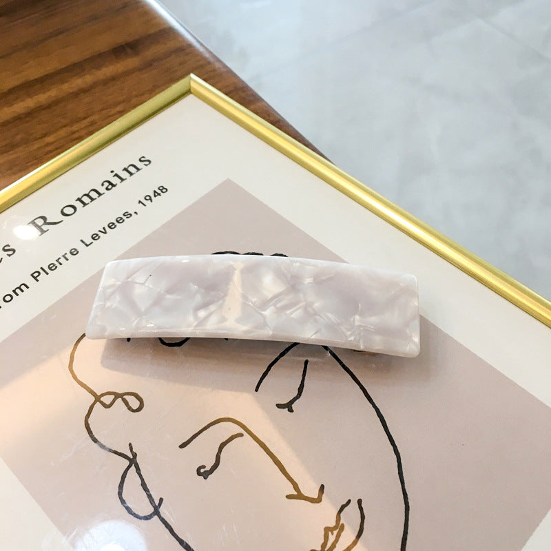 Wholesale Temperament Simple Hair Accessory Horizontal Clip One-line Rectangular Versatile Spring Clip